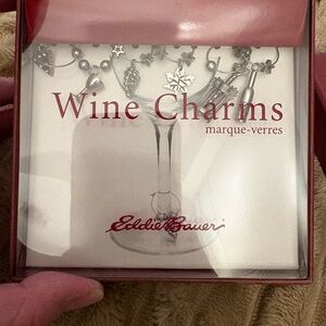 Eddie Bauer Silver Wine Charms Set